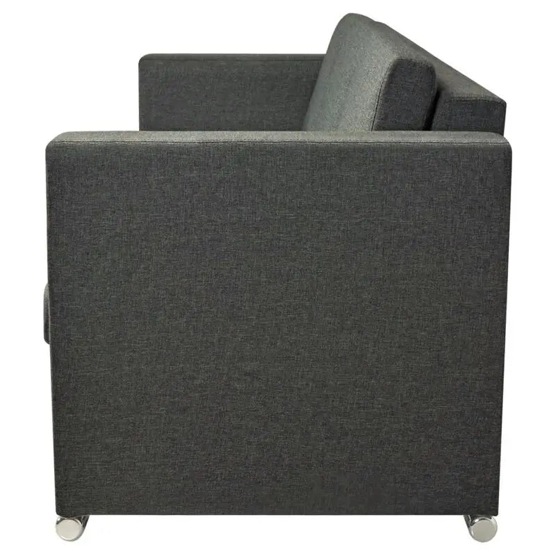 Canapé 3 places moderne en tissu de coton, inclinable, rembourré, confortable, Durable, chaise d'appoint, gris, pour la maison, le salon, expédition rapide