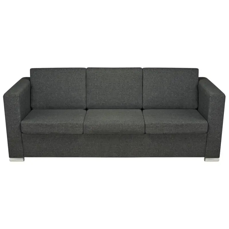 Canapé 3 places moderne en tissu de coton, inclinable, rembourré, confortable, Durable, chaise d'appoint, gris, pour la maison, le salon, expédition rapide