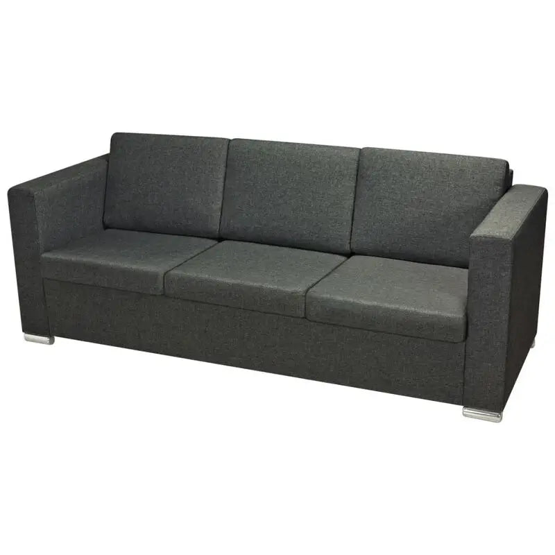 Canapé 3 places moderne en tissu de coton, inclinable, rembourré, confortable, Durable, chaise d'appoint, gris, pour la maison, le salon, expédition rapide