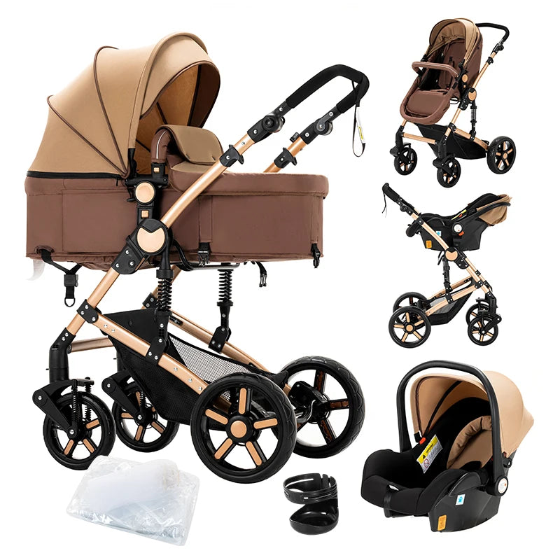 Poussette bébé 3 en 1 poussette bébé poussette légère landau bébé voyage poussette voiture pour nouveau-né bébé chariot poussettes pliantes