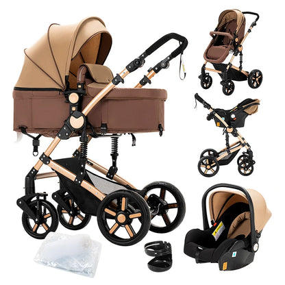 Poussette bébé 3 en 1 poussette bébé poussette légère landau bébé voyage poussette voiture pour nouveau-né bébé chariot poussettes pliantes